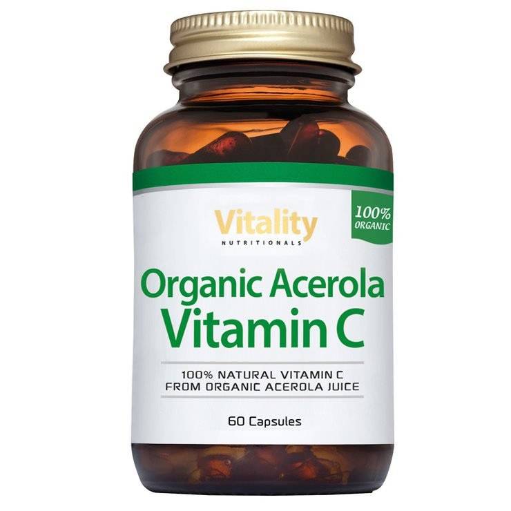 Organic Acerola Vitamin C, 60 Capsules