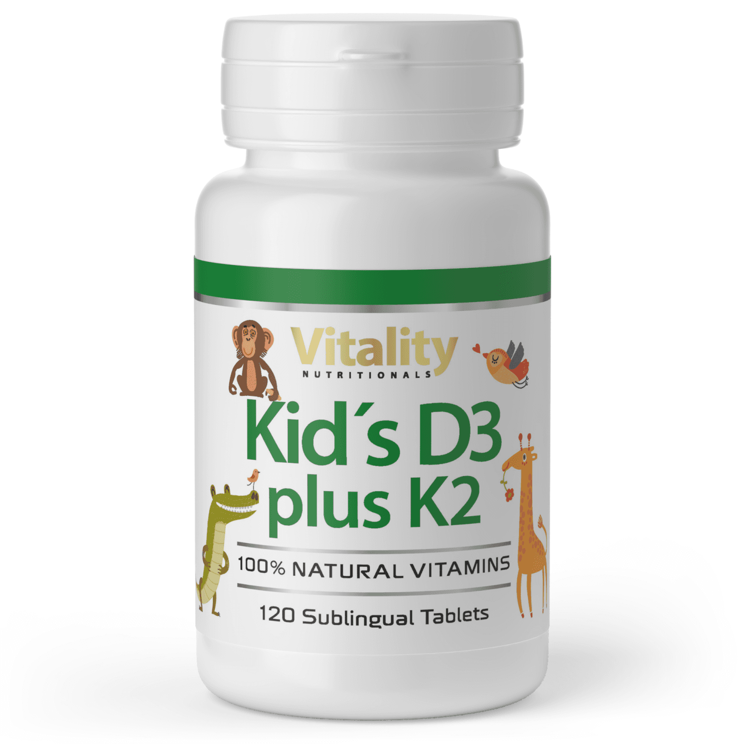 Kids Vitamin D3 plus K2 - 120 Sublingual Tablets