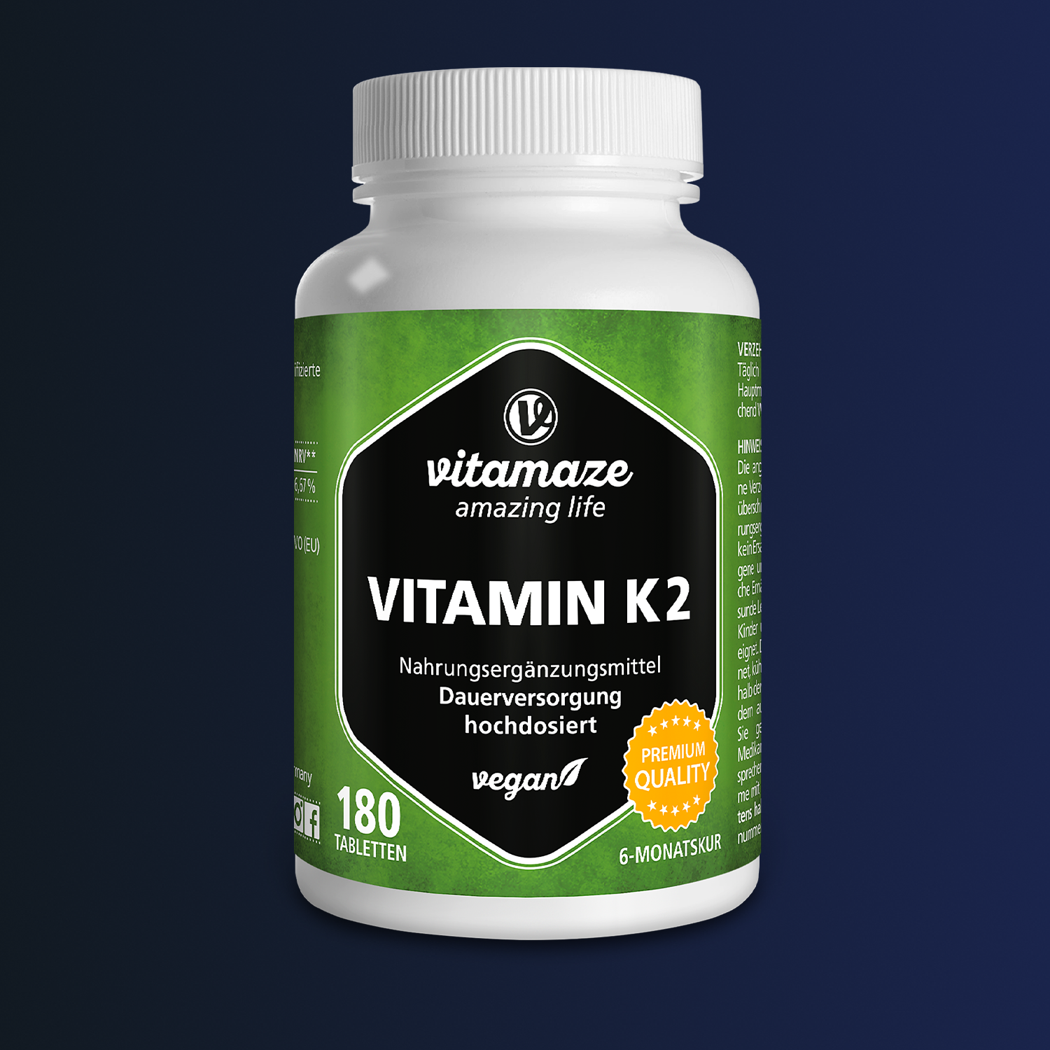 Vitamina K2 200 µg ad alto dosaggio