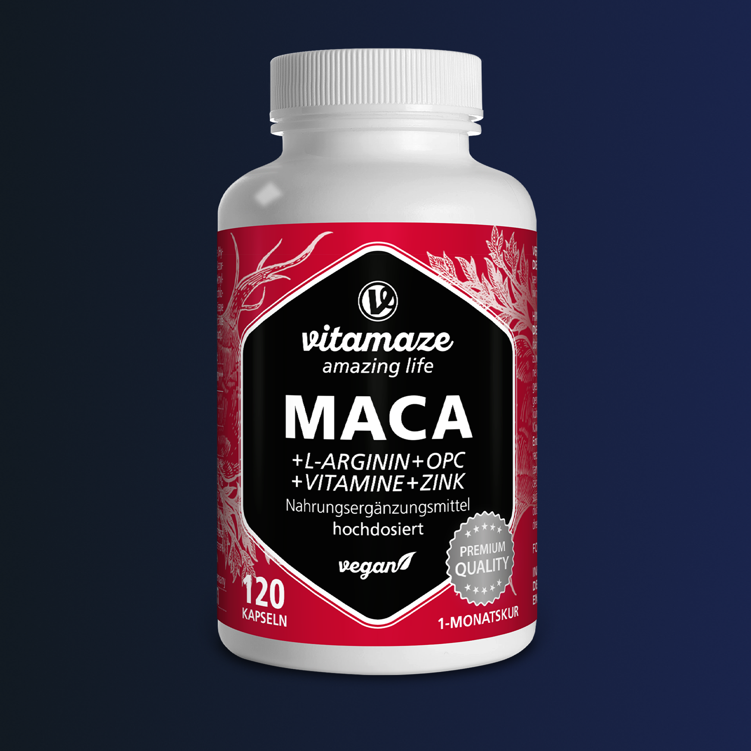 Maca 5000 Dosaggio Extra Alto + L-Arginina + OPC + Vitamine + Zinco-image