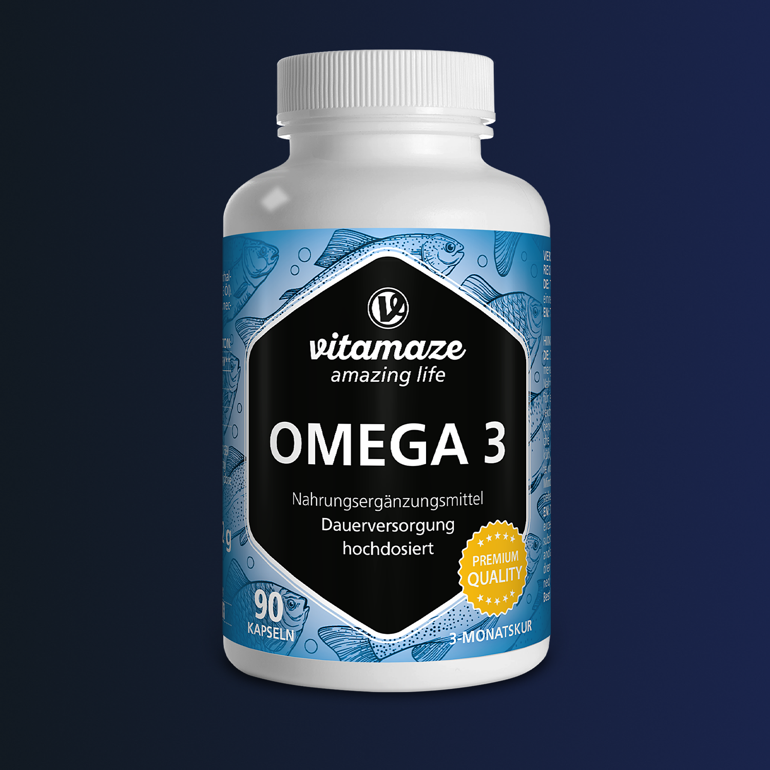 OméGa 3 1000 Mg Huile De Poisson à Haute Dose-image