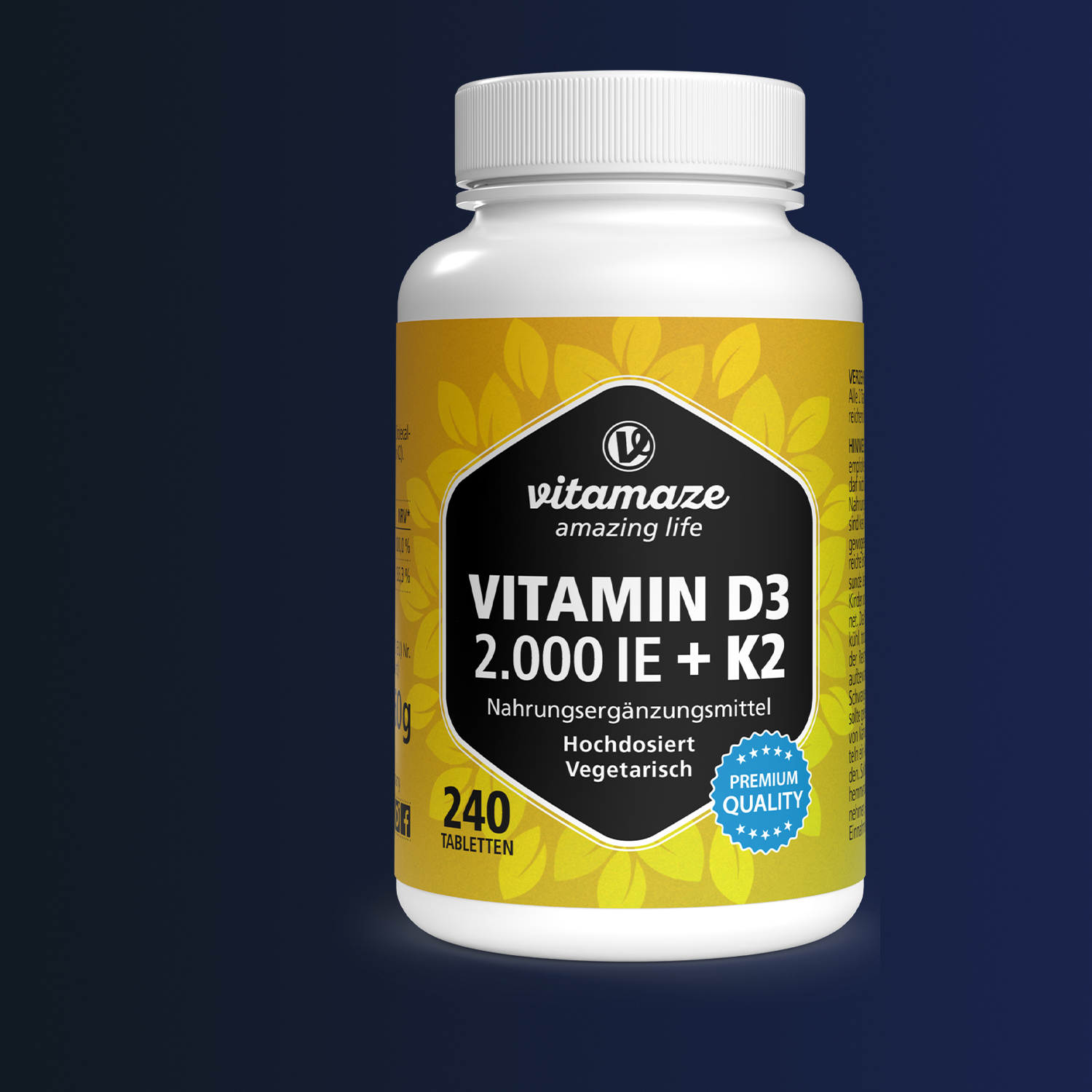 Vitamina D3 2.000 UI + K2 100 µg ad alto dosaggio