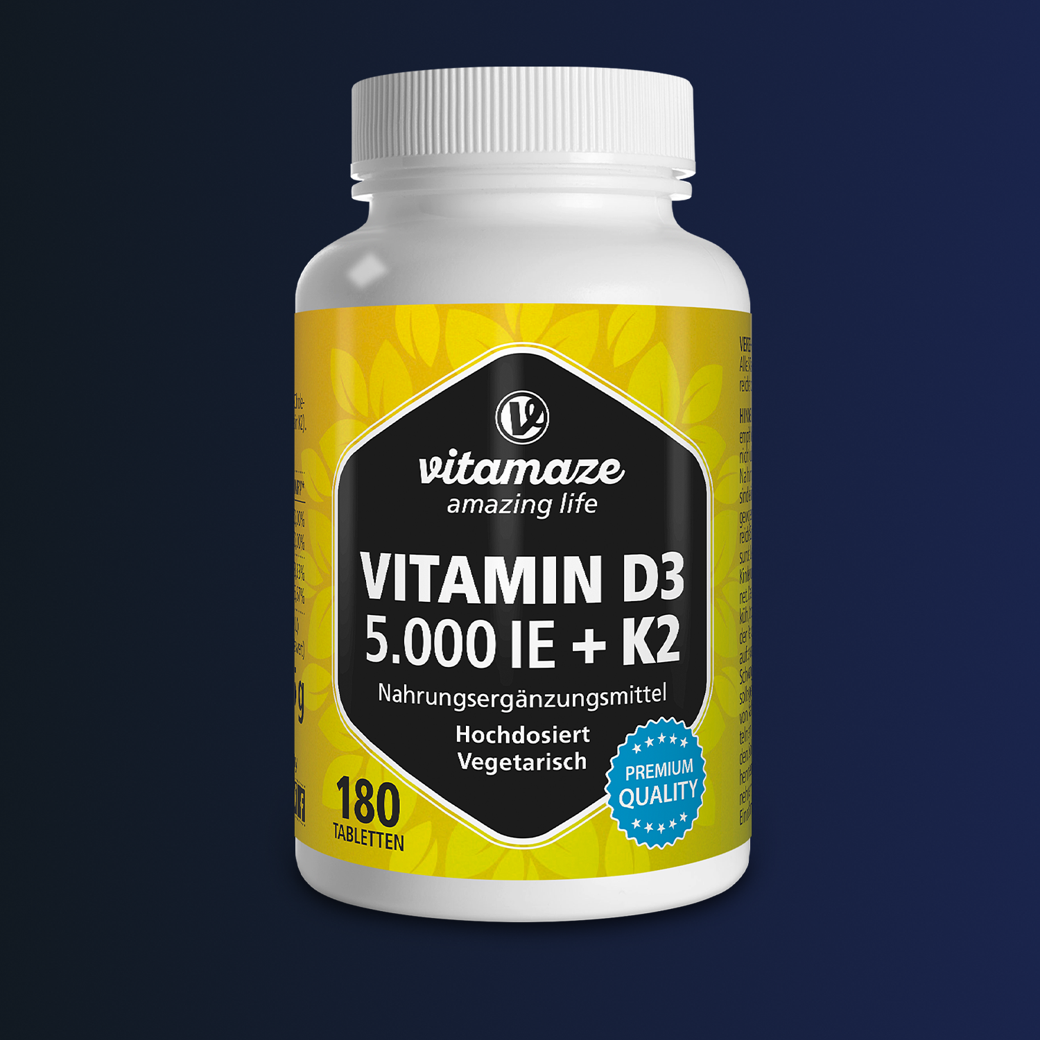 Vitamine D3 5000 UI + K2 100 Mcg à Haute Dose-image