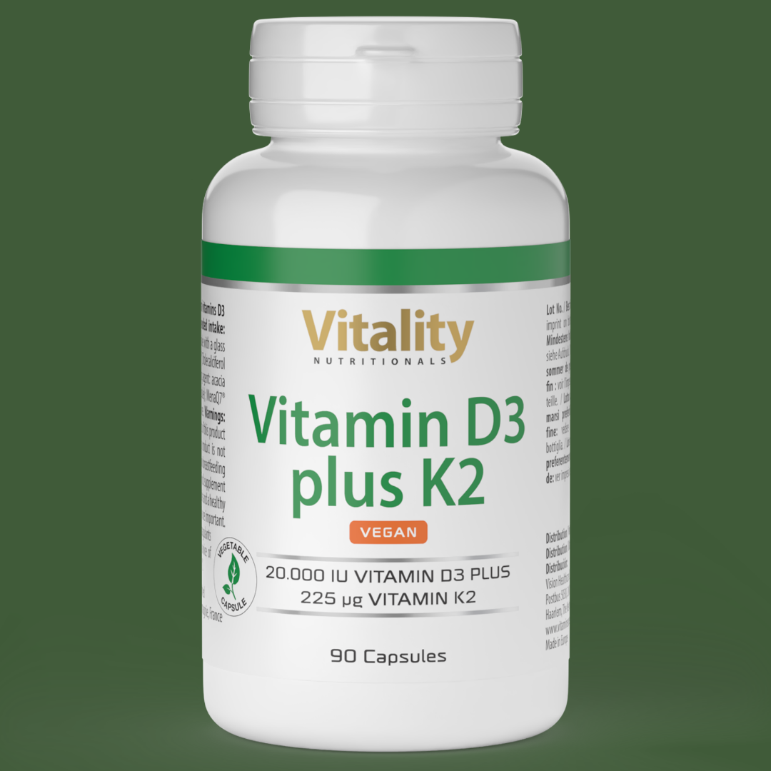 Vitamin D3 20.000 plus K2 225 MK7 VEGAN