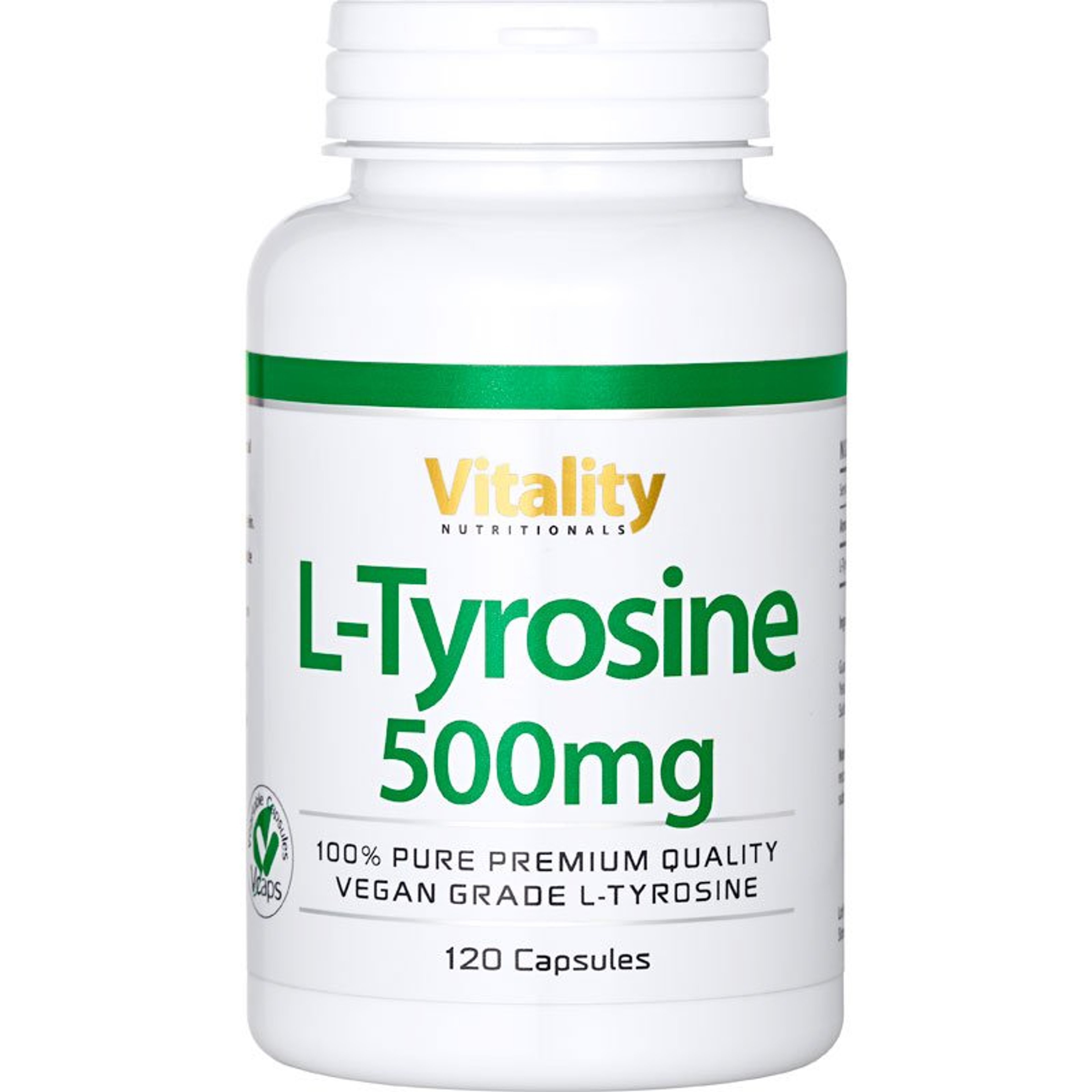 Vitality L-Tyrosine 500mg - 120  Capsules