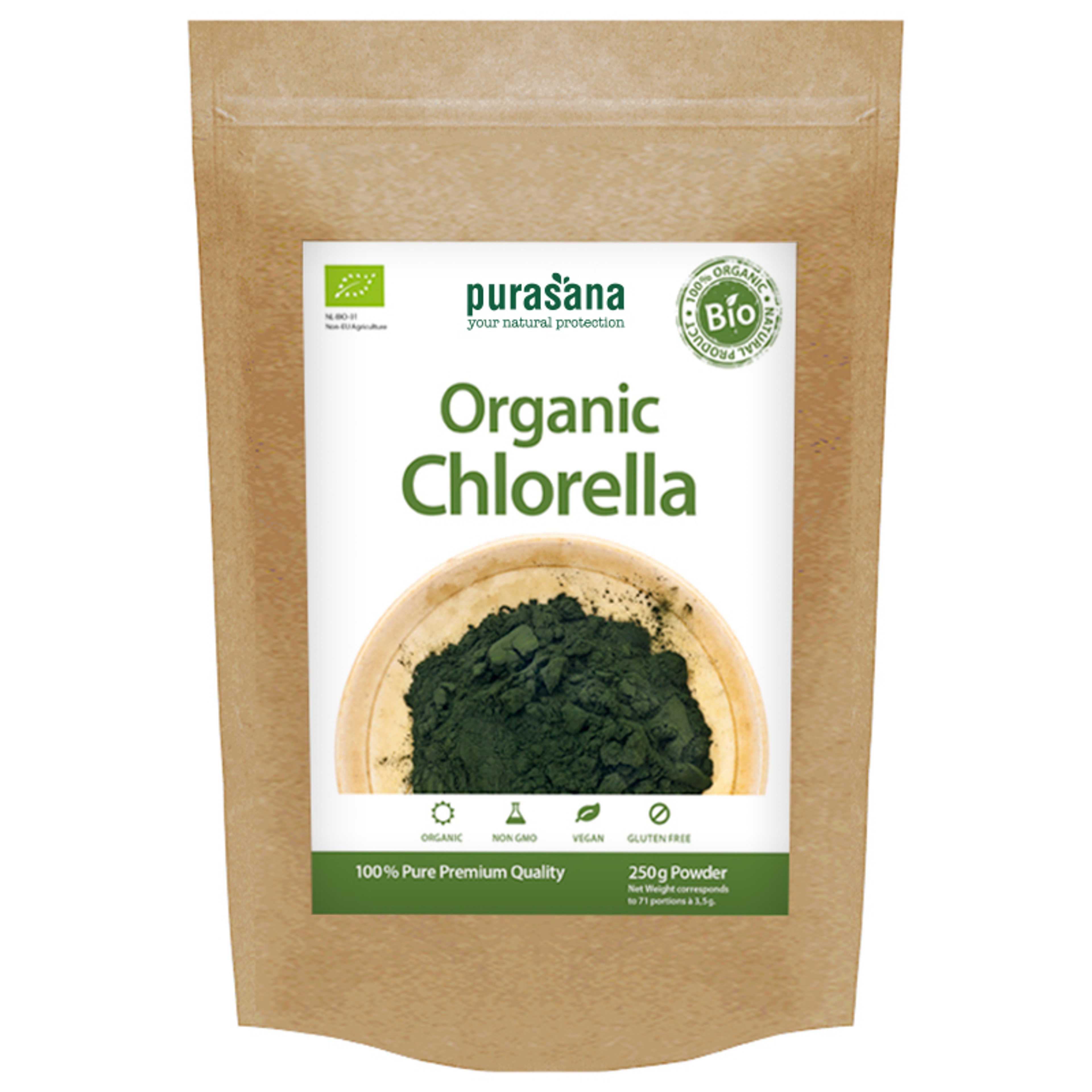 Chlorella Powder Organic - 250 g Powder